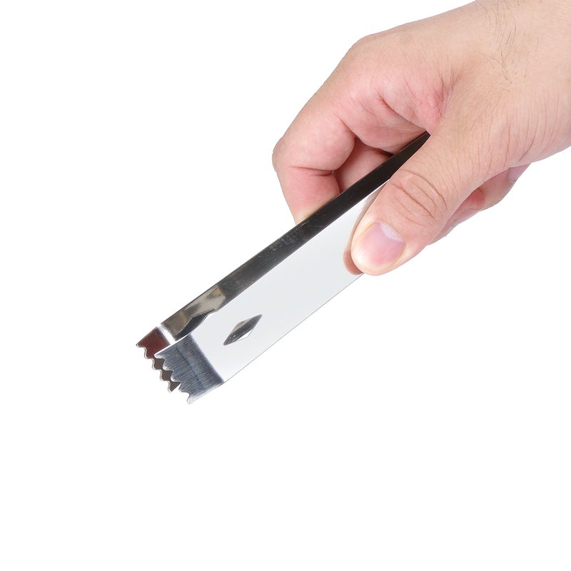 USATDD 2 Pack Ice Tongs 5.9 Inch Small Serving Tongs Food-Grade Small Tongs for Appetizers Stainless Steel Sugar Tongs Ice Tongs for Ice Bucket Party Coffee Bar, Silver - Image 3